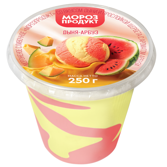 «МОРОЗПРОДУКТ» дыня-арбуз сливочное стакан пластик